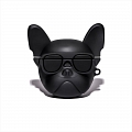 Cute черный Bulldog | Airpod Case | Silicone Case for Apple AirPods 1, 2, Pro Косплей